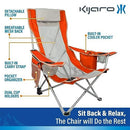KIJARO BEACH SLING CHAIR WITH COOLER POCKET VARIOUS COLORS FIJI SUNSET ORANGE - Like New