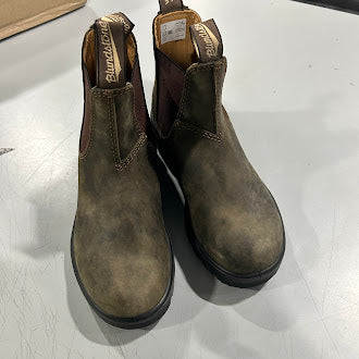 BLUNDSTONE ELASTIC SIDED BOOT LINED 585 - SIZE: MEN 3 - RUSTIC BROWN - Like New