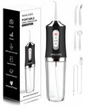 MAKJUNS MK-BLACK Water Dental Flosser 3 Modes 4 Jets Rechargeable Black Like New