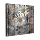 Lureu Rustic Farmhouse Daisy Flowers 20"x20" Canvas Wall Art Prints - Brand New