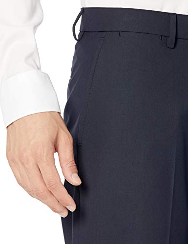AMAZON ESSENTIALS MENS CLASSIC WRINKLE RESISTANT DRESS PANTS NAVY 34W X 30L - Brand New