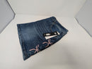 MADDEN NYC WOMEN'S EMBROIDERED BOW DENIM SKIRT - SIZE:  2XL - DARK MEDIUM WASH - Brand New