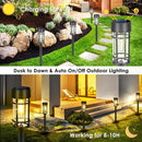HAKOL BH-598-8 LED OUTDOOR WATERPROOF SOLAR LIGHTS - 8 PACK - BLACK - Like New