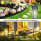 HAKOL BH-598-8 LED OUTDOOR WATERPROOF SOLAR LIGHTS - 8 PACK - BLACK - Like New