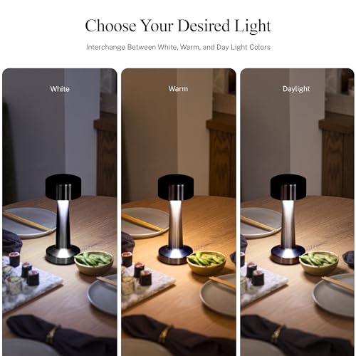BELL+HOWELL ELEGANT CORDLESS TABLE LAMP LED WIRELESS LAMP 2900 - BLACK - Brand New