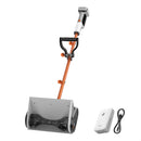 Litheli Cordless Electric Snow Shovel, 20V 12-Inch Snow Thrower - White/Orange - Like New