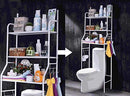 Toytexx 3-Shelf Over Toilet Bathroom Rack Holder Essentials Plants Books - White - Brand New