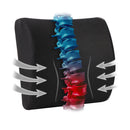 MIND READER LUMBAR SUPPORT PILLOW AIR-CLOUD TECHNOLOGY BACKSAM-BLK - BLACK - Brand New