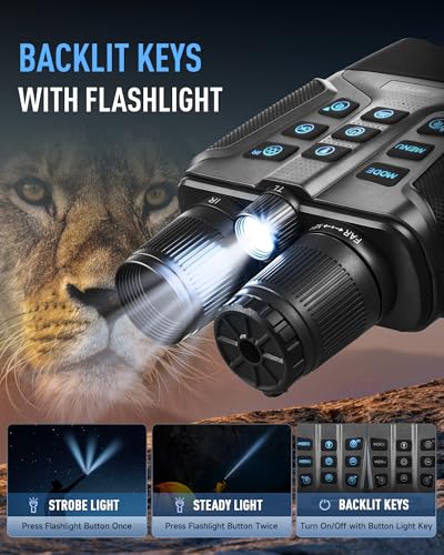 PINTY NIGHT VISION GOGGLES 4K UHD DIGITAL VISION SCOPE WITH 5X ZOOM 5000 MAH - Like New