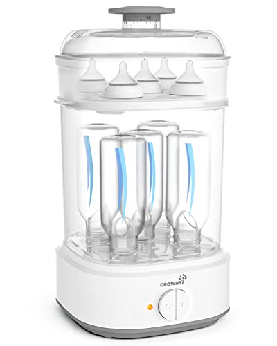 GROWNSY Baby Bottle Sterilizer, Steam Sanitizer with Timer, LS-B330 - White - Like New