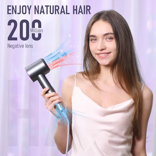 USKOWO HAIR DRYER BLOW DRYER DIFFUSER 1800W HIGH SPEED DRYING HAIR - DARK GRAY - Brand New
