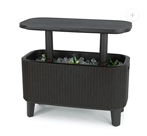KETER 63 QUART COOLER BEVY BAR AND SERVING STATION - DARK GRAY - Scratch & Dent