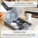 ECR4KIDS MESSAGESTOR DRY-ERASE GLASS BOARD MEMO STATION DESK - WHITE - Like New