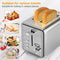 WHALL Toaster 6 Bread Shade Settings 1.5in Wide Slot KST022GU - STAINLESS STEEL Like New