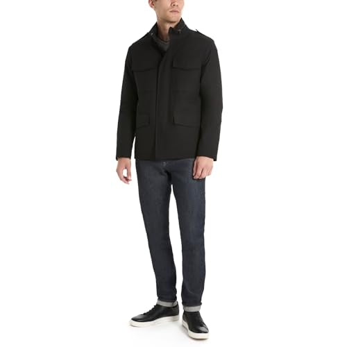 BEN SHERMAN MEN'S BEEKMAN CASUAL MILITARY JACKET SIZE 2XL BLACK - Brand New
