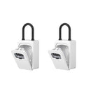 FAYLEEKO PORTABLE KEY LOCK BOX, UPGRADE CLEARLY VISIBLE NUMBERS - WHITE - Like New