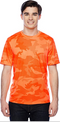 CW22 Hanes Champion Short Sleeve Double Dry T-Shirt Safety Orange Camo XL Like New