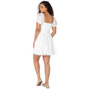 CELEBRITY PINK BRIDGERTON EYELET PUFF SLEEVE MINI DRESS - SIZE: WOMEN S - WHITE - Brand New