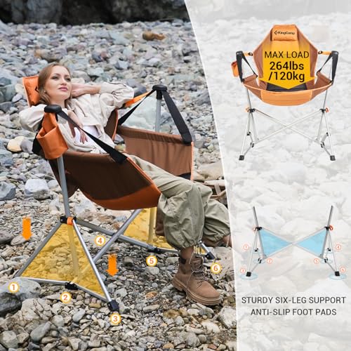 KingCamp Camping Chairs Oversized Hammock Chairs Folding Rocking Chairs - Like New