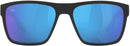 Costa Del Mar Men's Paunch Square Sunglasses 06S9050 - BLUE/MATTE BLACK Like New