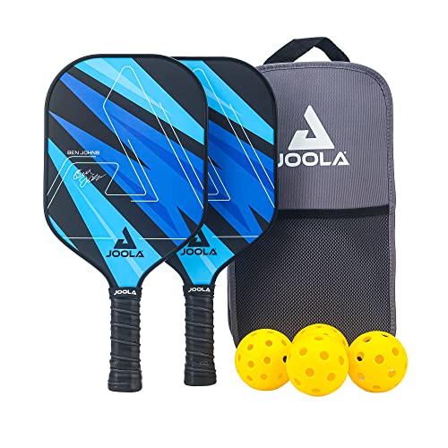 JOOLA BEN JOHNS BLUE LIGHTNING PICKLEBALL PADDLE SET - BLUE LIGHTNING - Brand New