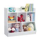 KOVHZCU TOY STORAGE ORGANIZER, 5-CUBBY TOY SHELF, CABINET FJHL-00003 - WHITE - Brand New