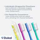 DUKAL FAST BRUSH PRE-PASTED DISPOSABLE TOOTHBRUSHES (BOX OF 100) - MULTICOLOR - Brand New