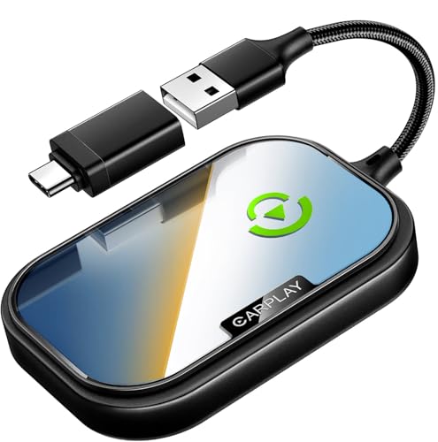 Wireless CarPlay Adapter for Apple iPhone, Converts Factory Wired CarPlay - Brand New