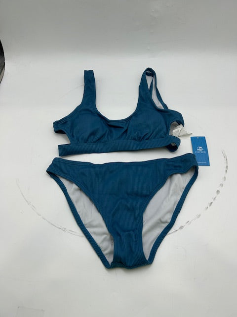 CUPSHE WOMEN SWIMSUIT BIKINI SET TWO PIECE - SIZE: WOMEN S - BLUE - Like New