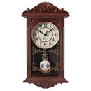 CLOCKSWISE VINTAGE GRANDFATHER-STYLE WALL CLOCK 16 INCH QI004145 - BROWN - Like New