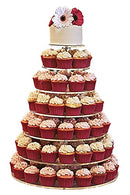7 Tier Wedding Party Cupcake and Dessert Tower 18 Inches Clear Cake Stand - Brand New
