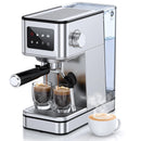 QJA ESPRESSO MACHINE 20 BAR COMPACT ESPRESSO MAKER FROTHER EM625 - SILVER - Like New