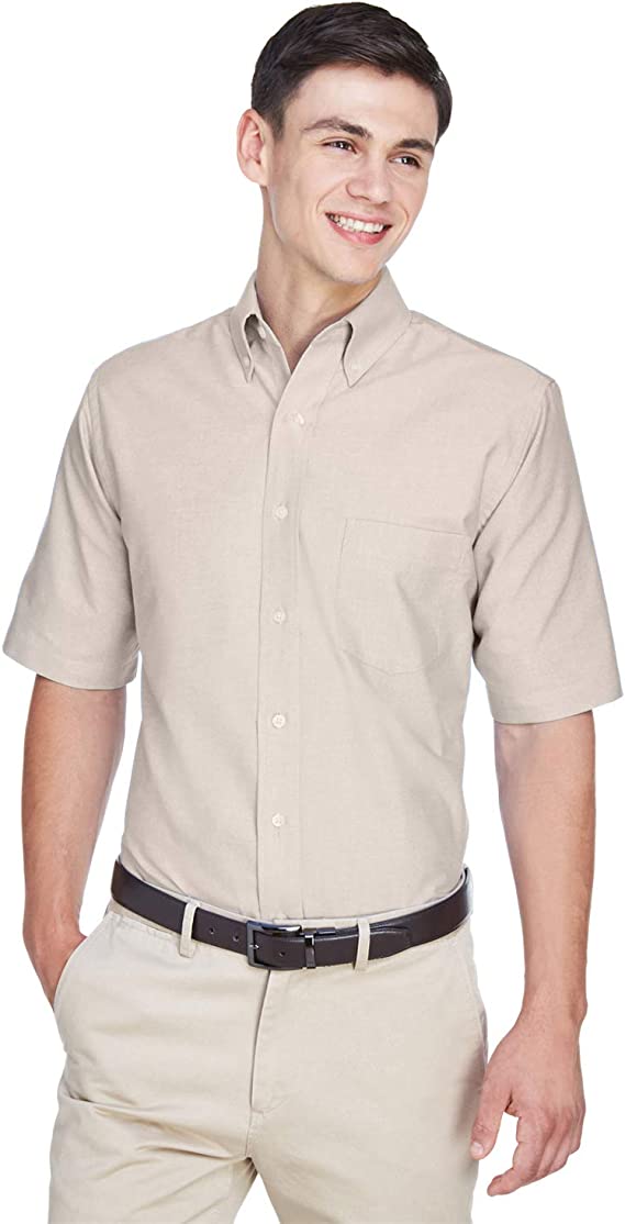 8972 UltraClub Men's Classic Wrinkle-Resistant Short-Sleeve Oxford New