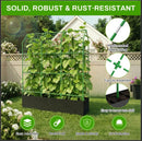 MQHUAYU LARGE CUCUMBER TRELLIS WITH GROW BAG 65" TALL METAL GARDEN - GREEN - Brand New
