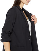 AMAZON ESSENTIALS WOMEN'S RELAXED-FIT SOFT PONTE BLAZER SIZE M - BLACK - Brand New