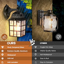 Brightever 2-Pack Dusk to Dawn Outdoor Wall Light Waterproof, 9033-A - BLACK - Like New