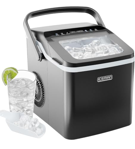 ICEMAN Dual-Size Ice Maker Countertop Portable RJ56-BUL-12 - Black - Like New
