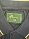 TIGER WOLF 3 BUTTON POLO SHIRT - SIZE: MEN XL - NAVY/WHITE/BROWN - Brand New