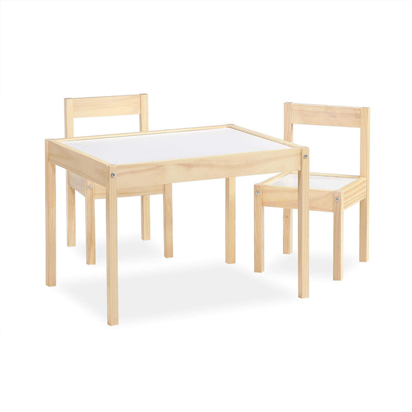 Baby Relax Hunter 3-Piece Kiddy Table & Chair, Natural/White Table Set - Like New