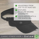 082-02-8201 Gaiam Women's Visor White O/S - Like New