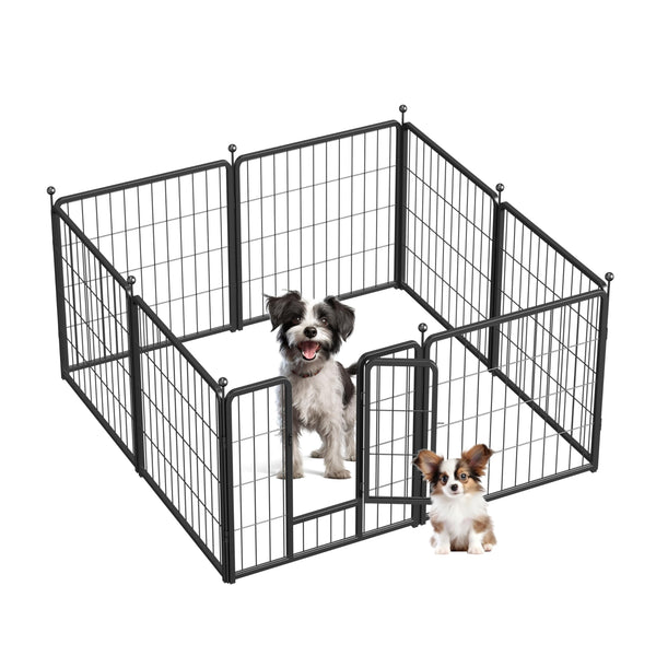 GENERIC 8 PANEL OCTAGON METAL PLAY PEN 23.6"X23.6" - BLACK - Brand New