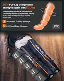 JZBRAIN COMPRESSION BOOTS FULL LEG COMPRESSION FE-7221-BLK/ORG - BLACK ORANGE - Like New