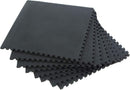 BODYTECH PUZZLE EXERCISE MAT INTERLOCKING FOAM TILE MATS 18X18X½ THICK 8 - BLACK - Brand New