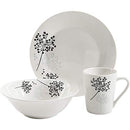 GIBSON HOME NETHERWOOD ROUND DINNERWARE 12PC SET FOR 4 101769.12RM - WHITE - Like New