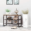 VASAGLE SHOE BENCH RACK, 3-TIER STORAGE SHELF FOR ENTRYWAY HALLWAY LIVING ROOM - Like New
