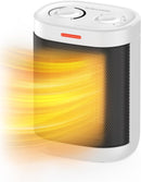 CHIKIT Electric Space Heater with Thermostat, 900W/1500W PTC-SH009 - WHITE - Like New
