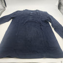BLUE ICE MENS CHARCOAL LONG SLEEVE STRETCH HENLEY SHIRT SIZE: MEN S - NAVY - Brand New