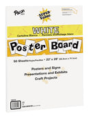 Scola Super Value Poster Board, 22 x 28 Inches, White, Pack of 50 - Brand New