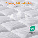 MATBEBY Full Size Mattress Pad Cooling Breathable Mattress Topper - White - Like New
