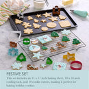 CHICAGO METALLIC 12 PIECE HOLIDAY BAKING SET, FOR MAKING COOKIES - ASSORTED - Brand New